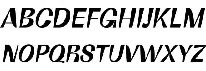 Boring Sans C Trial Medium Italic फ़ॉन्ट अपरकेस