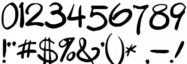 Boring Showers Font OTHER CHARS