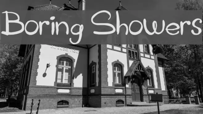Boring Showers Font examples