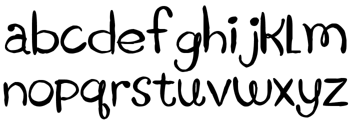Boring Showers Font LOWERCASE