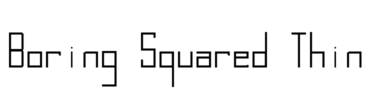 Boring Squared Thin Font