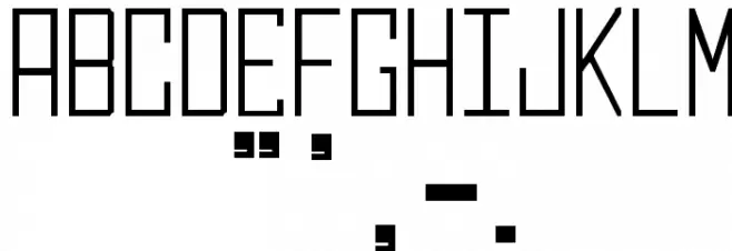 Boring Squared Thin Font OTHER CHARS