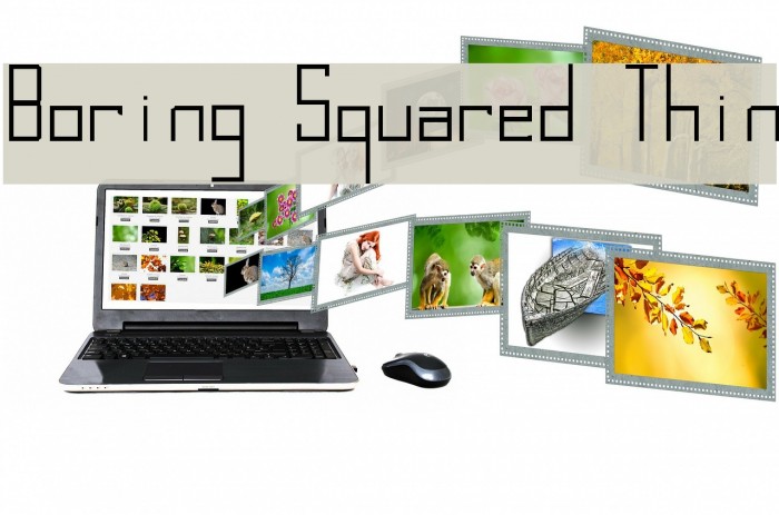 Boring Squared Thin Font examples