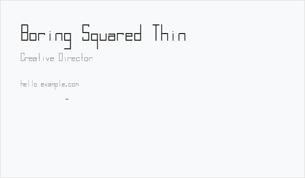Boring Squared Thin Business Card