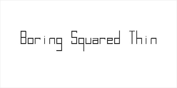 Boring Squared Thin Logo
