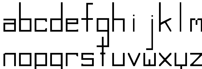Boring Squared Thin Font LOWERCASE