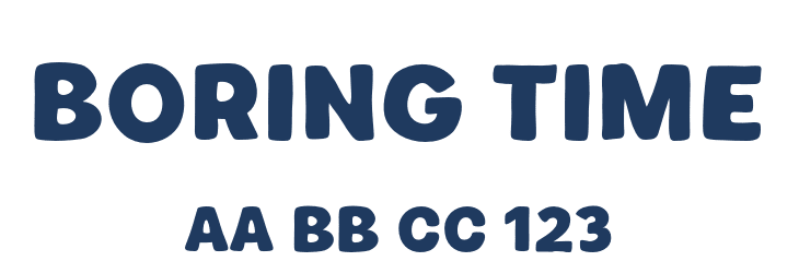 Boring Time Font Preview