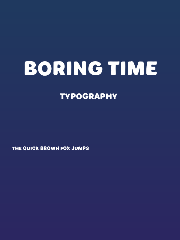 Boring Time Poster