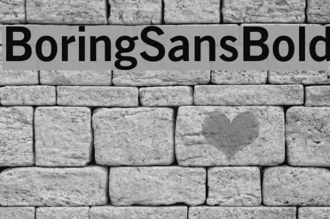 BoringSansBold Font examples