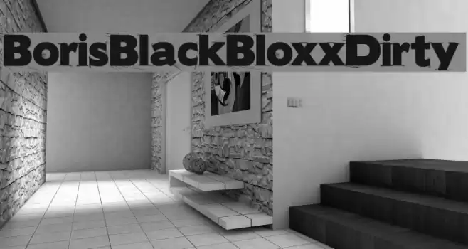 BorisBlackBloxxDirty Font examples