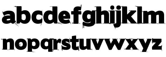 BorisBlackBloxxDirty Font LOWERCASE