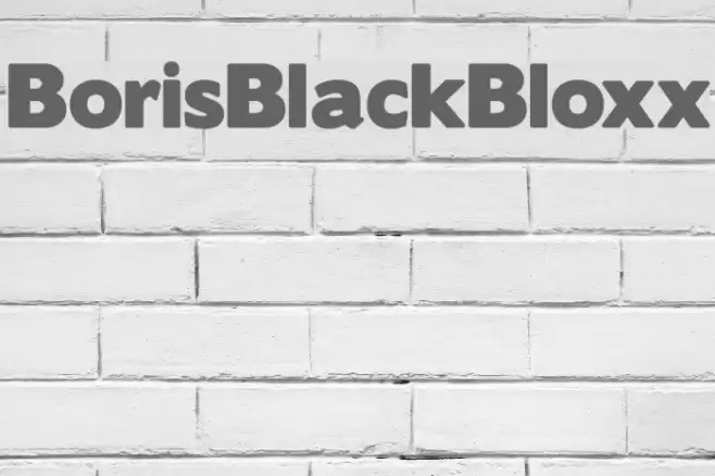 BorisBlackBloxx Font examples