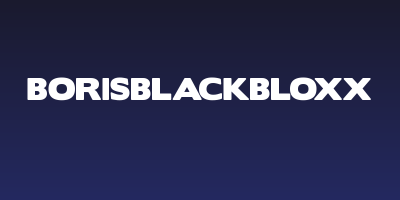BorisBlackBloxx Social Header