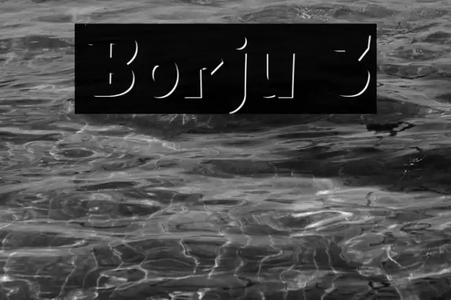 Borju 3 Font examples
