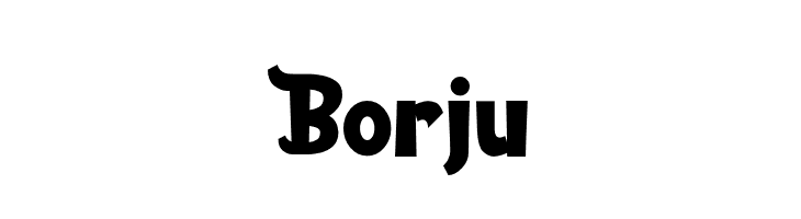 Borju  フリーフォントのダウンロード