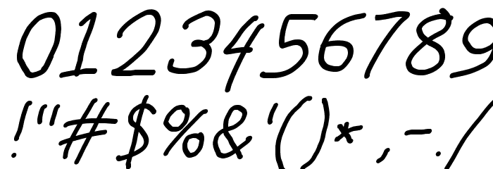 Bork Bork Oblique Font OTHER CHARS