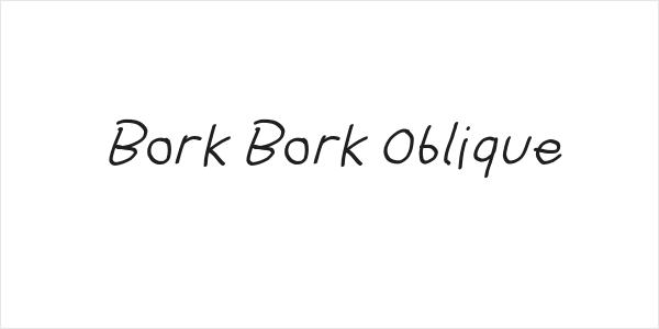 Bork Bork Oblique Logo