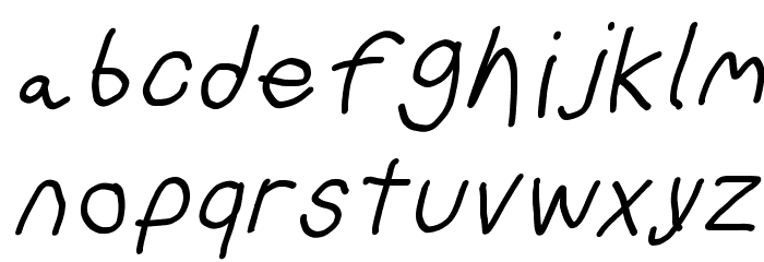 Bork Bork Oblique Font LOWERCASE