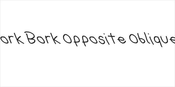 Bork Bork Opposite Oblique Logo