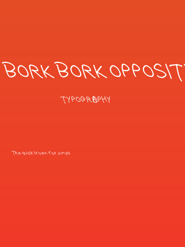 Bork Bork Opposite Oblique Poster