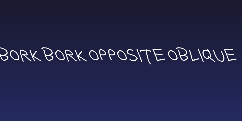 Bork Bork Opposite Oblique Social Header