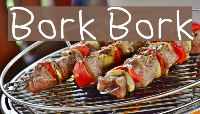 Bork Bork Font examples
