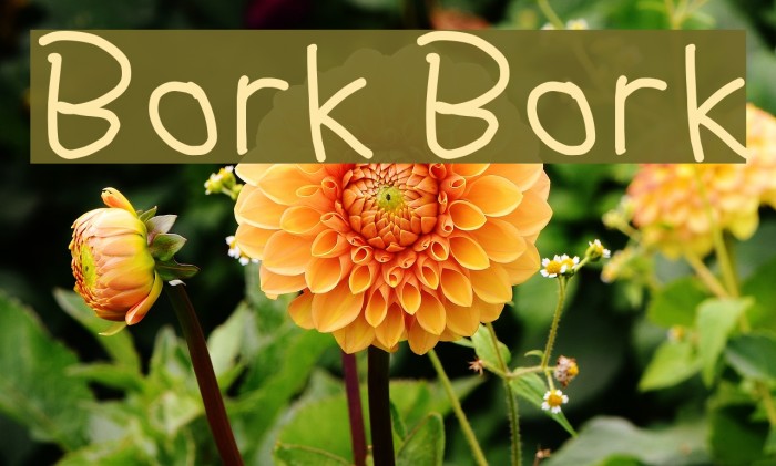 Bork Bork Font examples