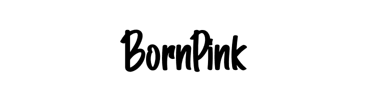 Born Pink  Free Fonts Download