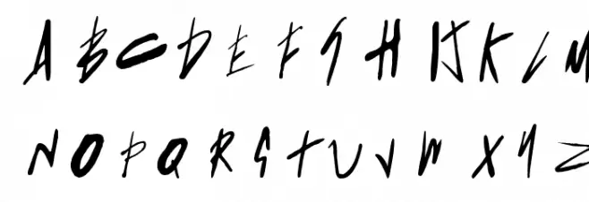 Born This Way FONT [lady gaga] Шрифта ВЕРХНИЙ