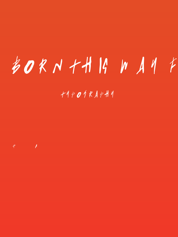 Born This Way FONT [lady gaga] Poster