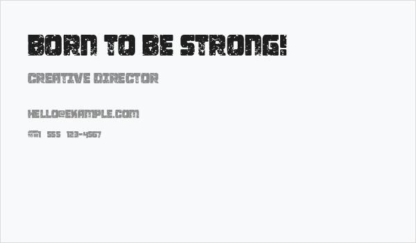 Born To be Strong! Business Card