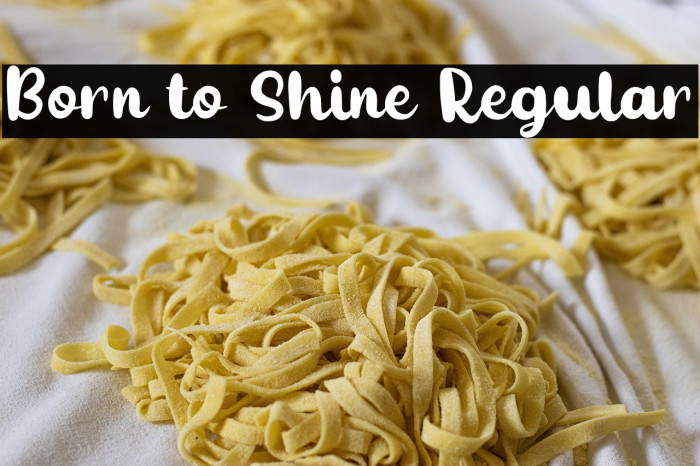 Born to Shine Regular Example 1