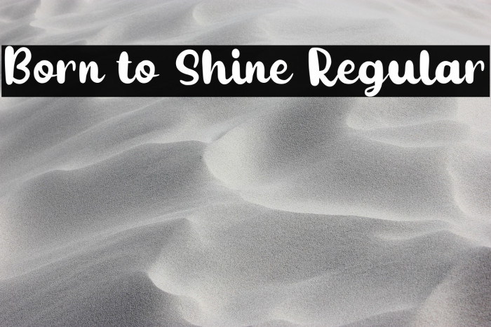 Born to Shine Regular Example 2