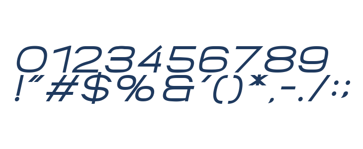 Borndia Bold Italic Other Characters