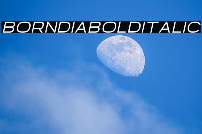 Borndia Bold Italic Example 3