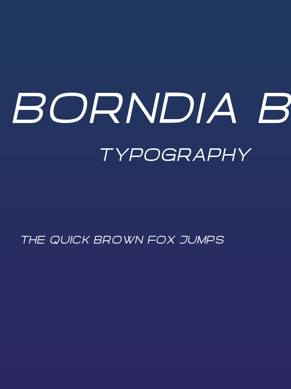 Borndia Bold Italic Poster