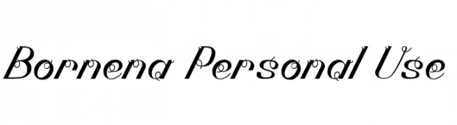 Bornena Personal Use  Frei Schriftart Herunterladen