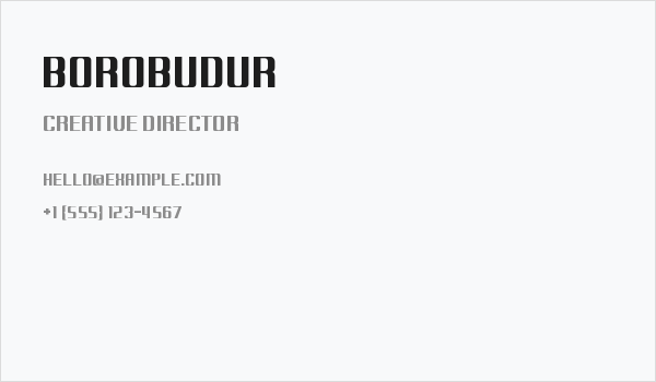 Borobudur Business Card