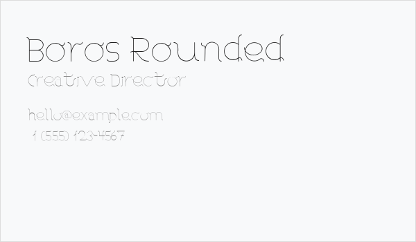 Boros Rounded Business Card