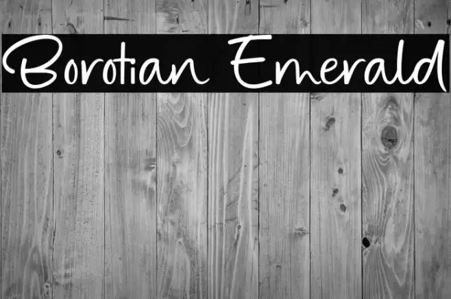 Borotian Emerald Шрифта examples