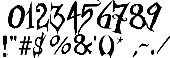 Borracho Font OTHER CHARS