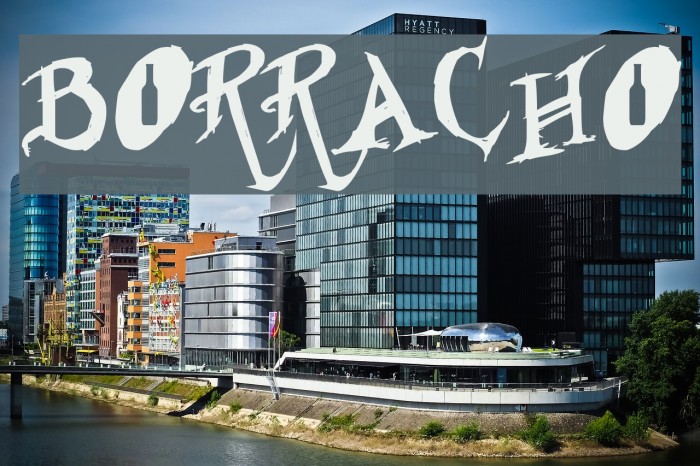 Borracho Font examples