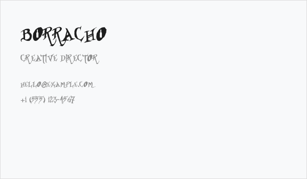 Borracho Business Card