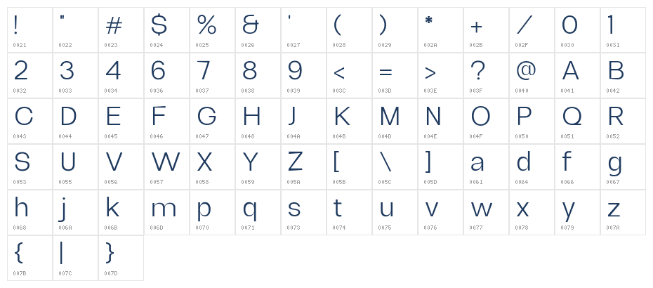 Borscha Light Character Map