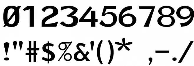 Borzoi Bold Font OTHER CHARS