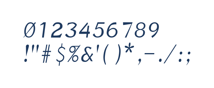 Borzoi BoldItalic Other Characters
