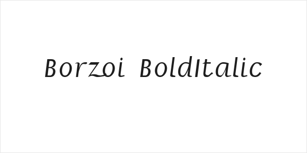 Borzoi BoldItalic Logo