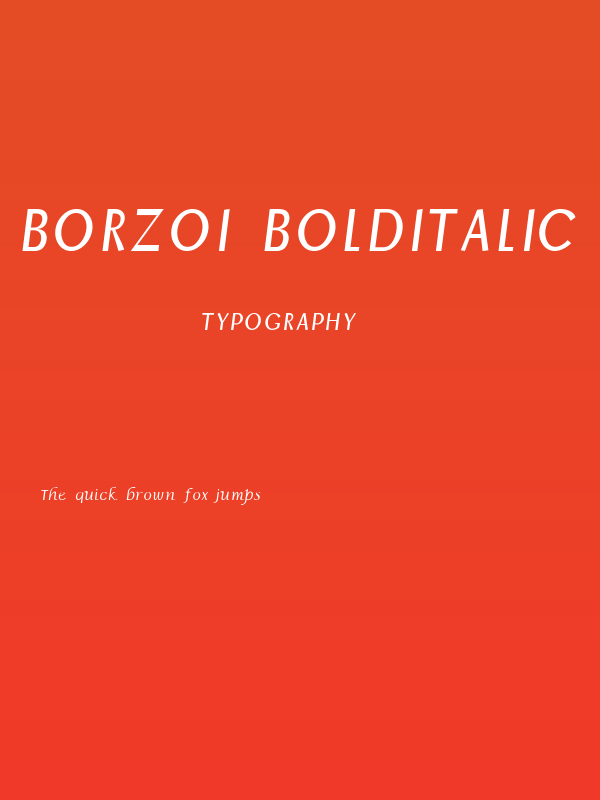 Borzoi BoldItalic Poster