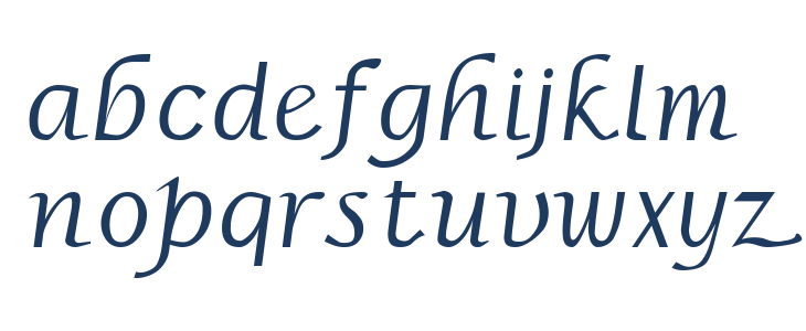 Borzoi BoldItalic Lowercase