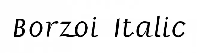 Borzoi Italic  नि: शुल्क फ़ॉन्ट्स डाउनलोड